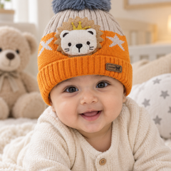 Woollen Baby Cap | 6 Months to 5 Years | Good Stretch | Snug Fit - 49