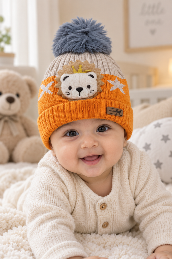 Woollen Baby Cap | 6 Months to 5 Years | Good Stretch | Snug Fit - 49
