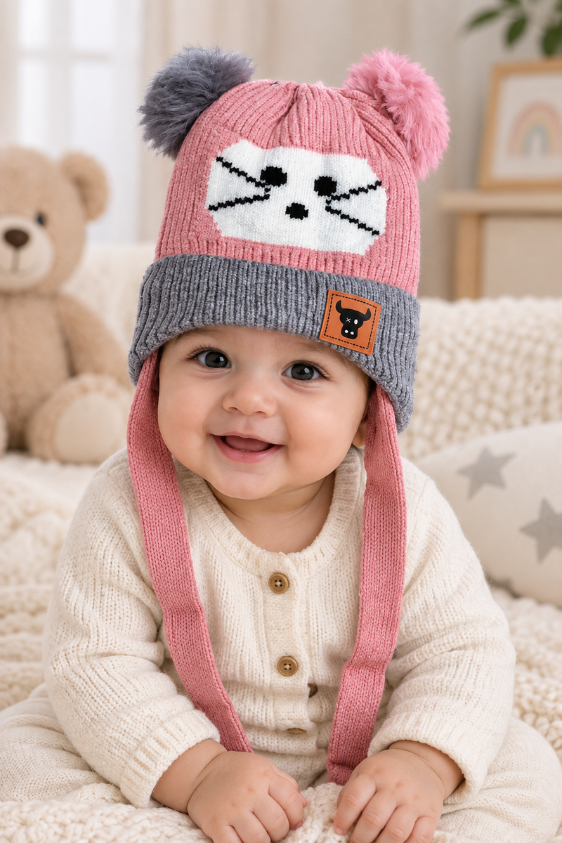 Woollen Baby Cap | 6 Months to 5 Years | Good Stretch | Snug Fit - 27