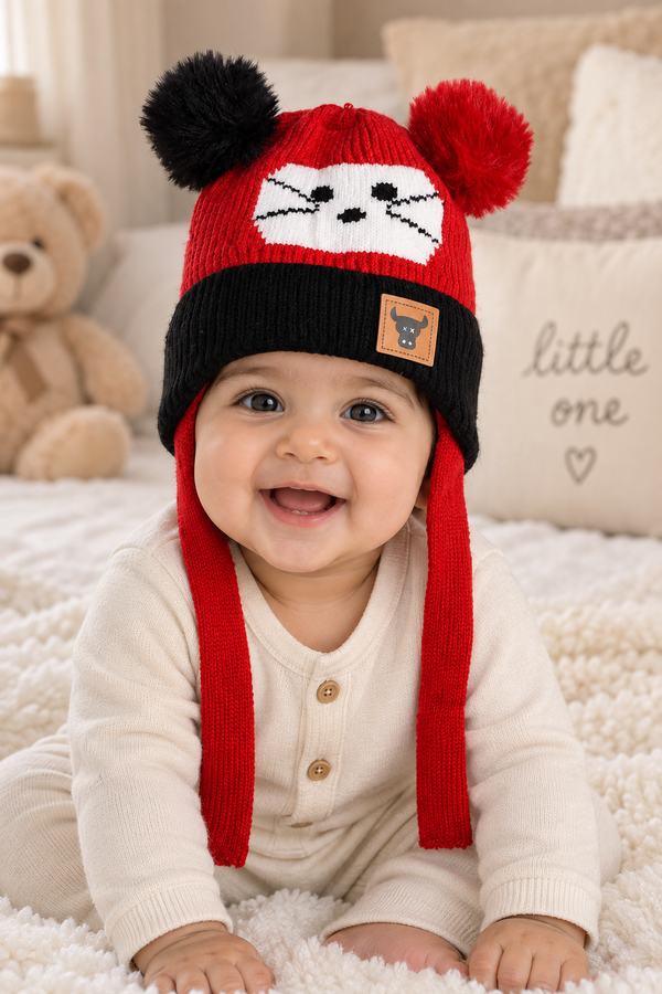 Woollen Baby Cap | 6 Months to 5 Years | Good Stretch | Snug Fit - 29