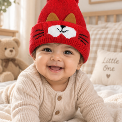 Woollen Baby Cap | 6 Months to 5 Years | Good Stretch | Snug Fit - 32