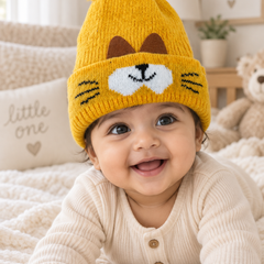Woollen Baby Cap | 6 Months to 5 Years | Good Stretch | Snug Fit - 36