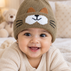 Woollen Baby Cap | 6 Months to 5 Years | Good Stretch | Snug Fit - 35