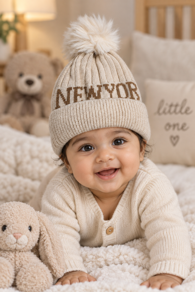 Woollen Baby Cap | 6 Months to 5 Years | Good Stretch | Snug Fit - 22