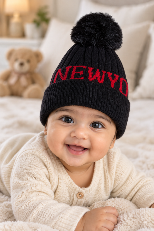 Woollen Baby Cap | 6 Months to 5 Years | Good Stretch | Snug Fit - 25