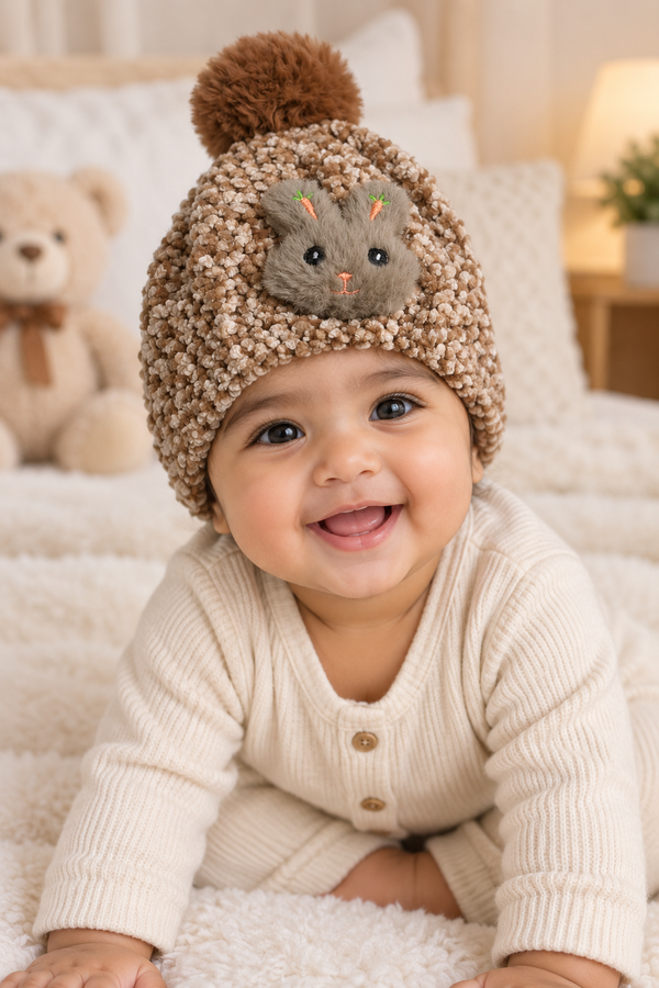 Woollen Baby Cap | 6 Months to 5 Years | Good Stretch | Snug Fit - 39