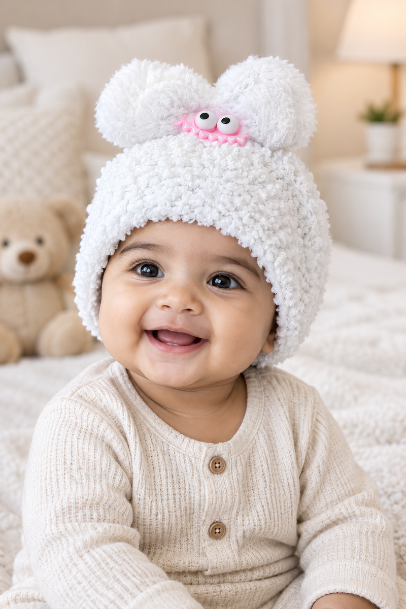 Woollen Baby Cap | 6 Months to 5 Years | Good Stretch | Snug Fit - 43