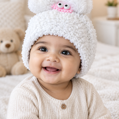 Woollen Baby Cap | 6 Months to 5 Years | Good Stretch | Snug Fit - 43