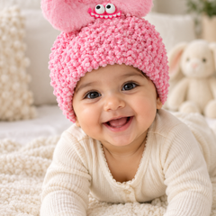 Woollen Baby Cap | 6 Months to 5 Years | Good Stretch | Snug Fit - 44