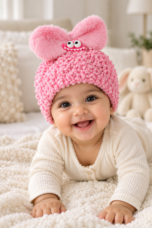 Woollen Baby Cap | 6 Months to 5 Years | Good Stretch | Snug Fit - 44