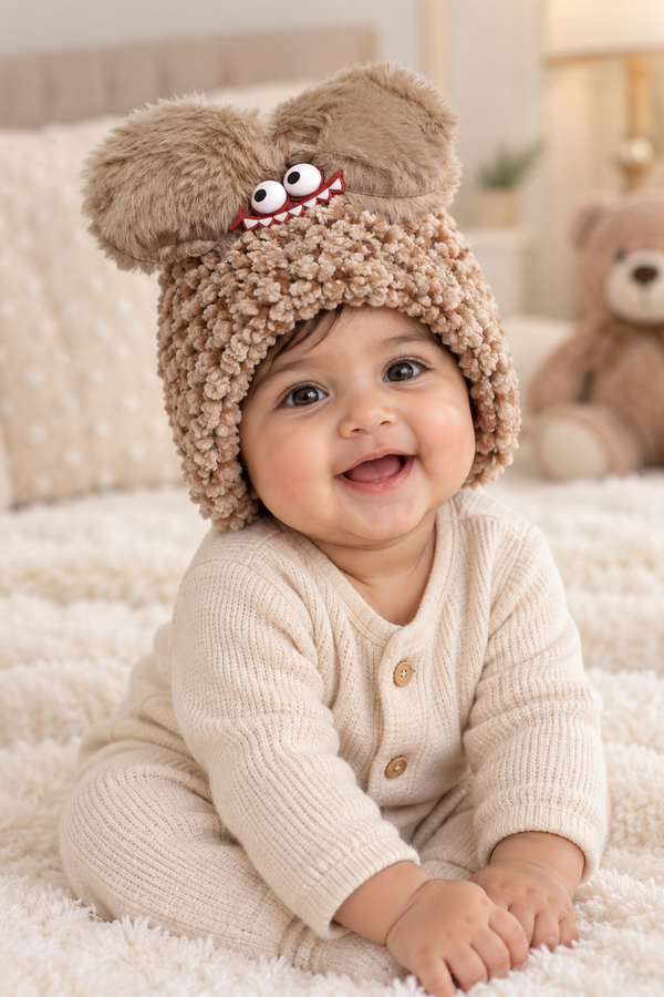 Woollen Baby Cap | 6 Months to 5 Years | Good Stretch | Snug Fit - 45