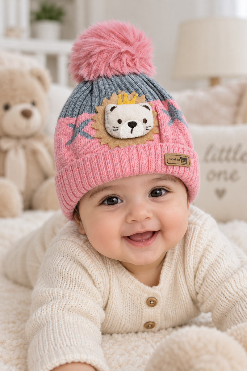 Woollen Baby Cap | 6 Months to 5 Years | Good Stretch | Snug Fit - 52