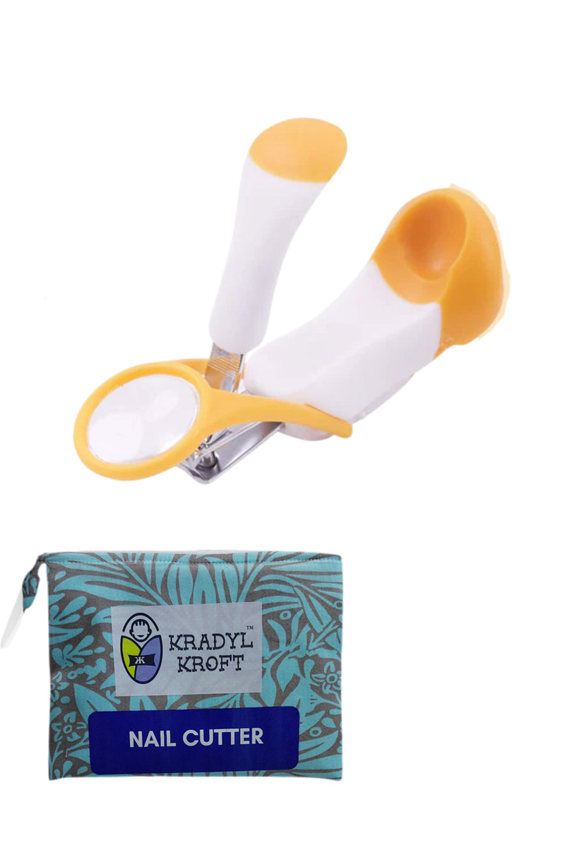 Kradyl Kroft Baby Nail Clipper with Magnifier Zoom Lens, Safety Nails Cutter for New Born Babies Infant Toddler, Manicure Pedicure Care | Baby Nail Cutter | Nails Clipper for New Born Baby