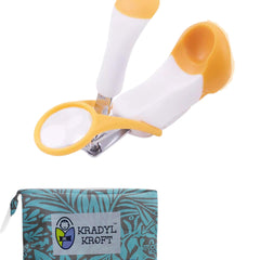 Kradyl Kroft Baby Nail Clipper with Magnifier Zoom Lens, Safety Nails Cutter for New Born Babies Infant Toddler, Manicure Pedicure Care | Baby Nail Cutter | Nails Clipper for New Born Baby