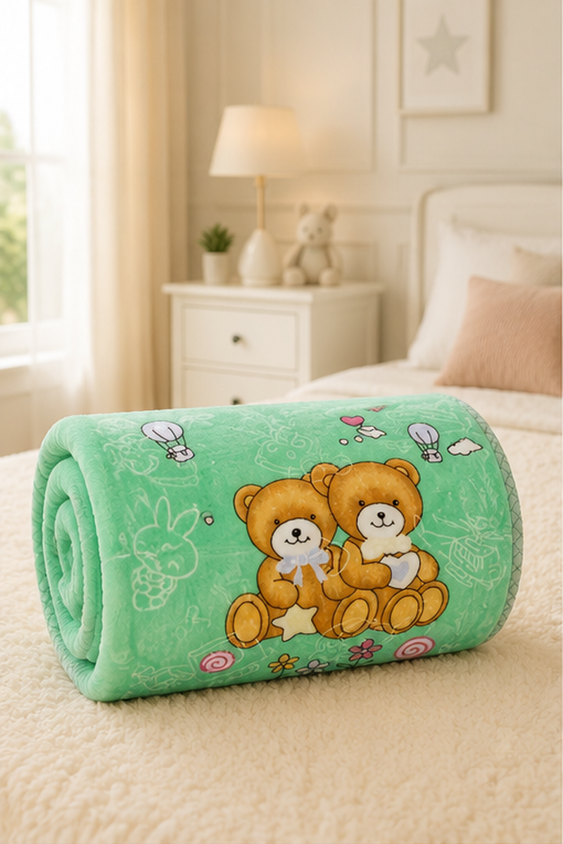 Kradyl Kroft Plush Double Layered Velvet with Two Side Printed Infant  Blanket - Design 7