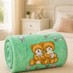 Kradyl Kroft Plush Double Layered Velvet with Two Side Printed Infant  Blanket - Design 7