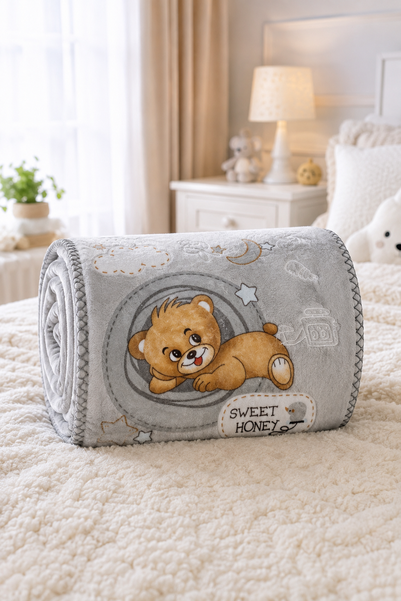 Kradyl Kroft Plush Double Layered Velvet with Two Side Printed Infant  Blanket - Design 4