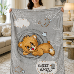 Kradyl Kroft Plush Double Layered Velvet with Two Side Printed Infant  Blanket - Design 4