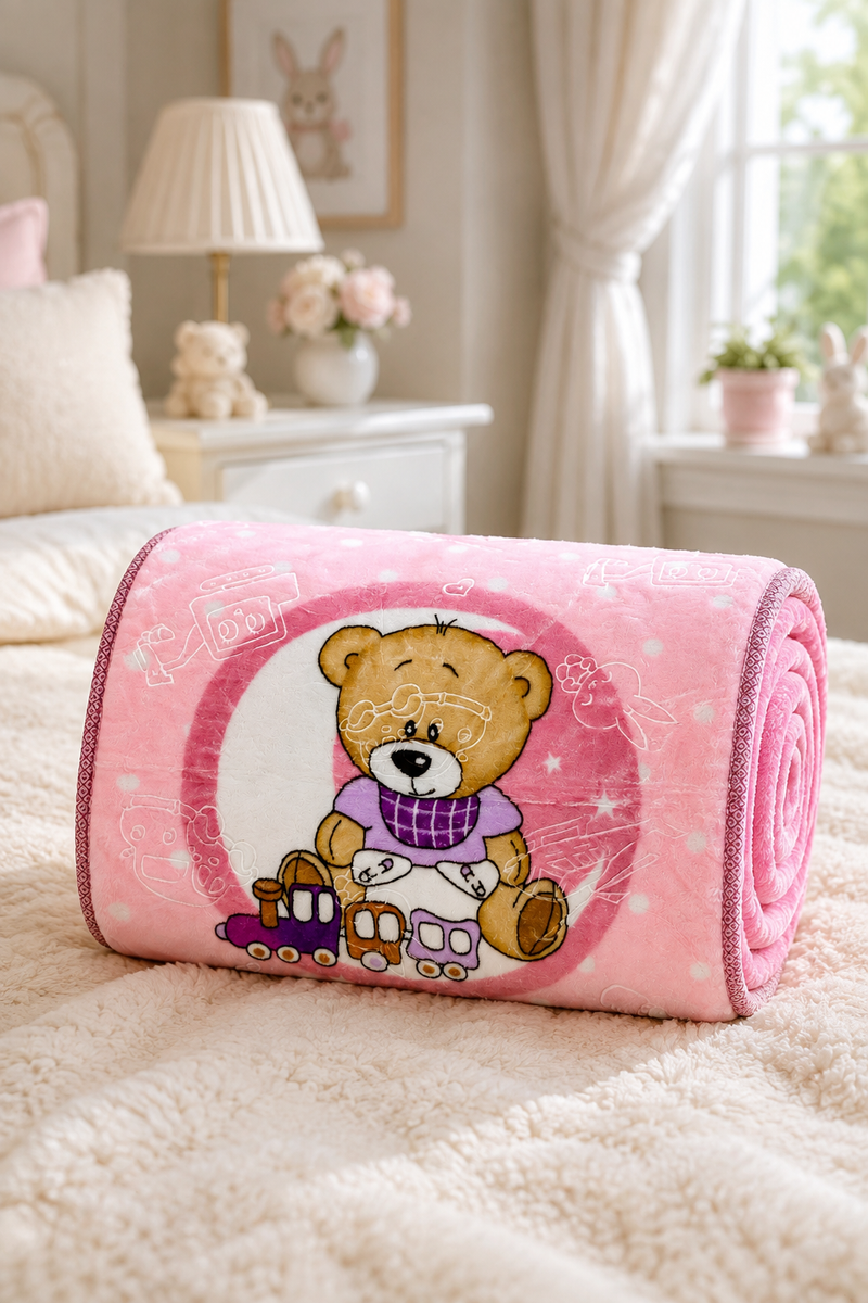 Kradyl Kroft Plush Double Layered Velvet with Two Side Printed Infant  Blanket - Design 3