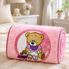 Kradyl Kroft Plush Double Layered Velvet with Two Side Printed Infant  Blanket - Design 3