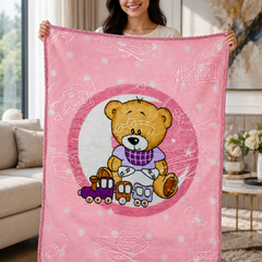 Kradyl Kroft Plush Double Layered Velvet with Two Side Printed Infant  Blanket - Design 3