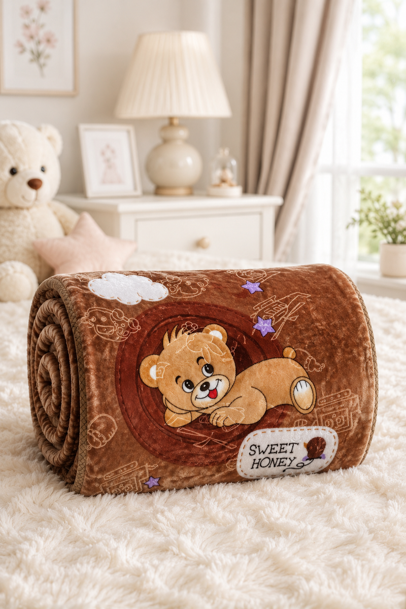 Kradyl Kroft Plush Double Layered Velvet with Two Side Printed Infant  Blanket - Design 2
