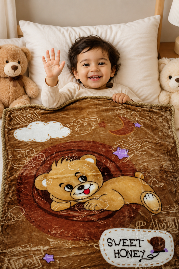 Kradyl Kroft Plush Double Layered Velvet with Two Side Printed Infant  Blanket - Design 2
