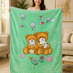 Kradyl Kroft Plush Double Layered Velvet with Two Side Printed Infant  Blanket - Design 7