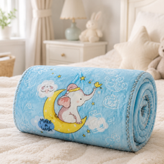 Kradyl Kroft Plush Double Layered Velvet with Two Side Printed Infant  Blanket - Design1