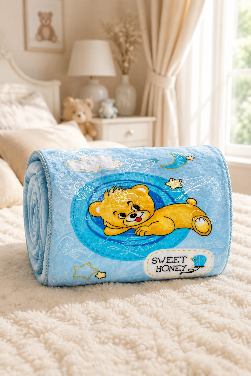 Kradyl Kroft Plush Double Layered Velvet with Two Side Printed Infant  Blanket - Design 8