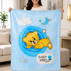 Kradyl Kroft Plush Double Layered Velvet with Two Side Printed Infant  Blanket - Design 8