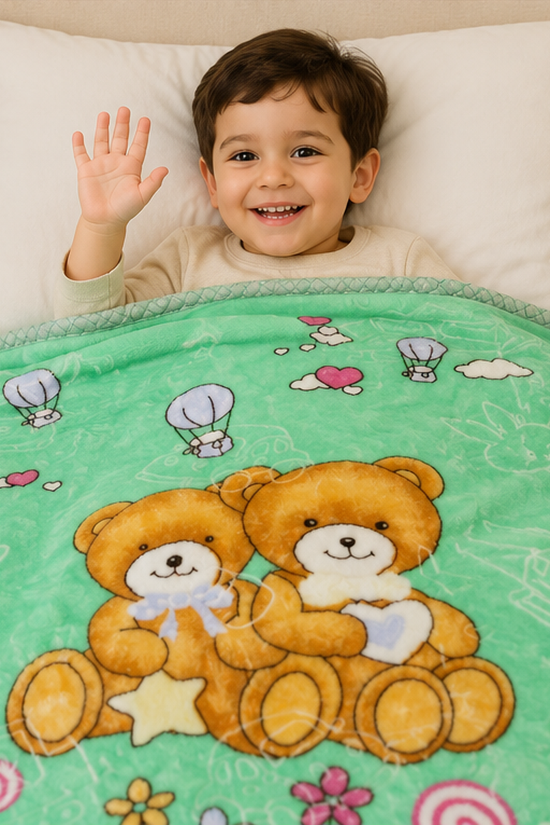 Kradyl Kroft Plush Double Layered Velvet with Two Side Printed Infant  Blanket - Design 7