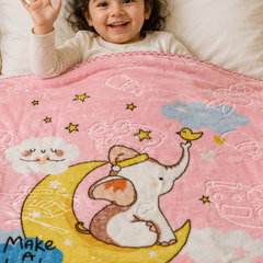 Kradyl Kroft Plush Double Layered Velvet with Two Side Printed Infant  Blanket - Design 9