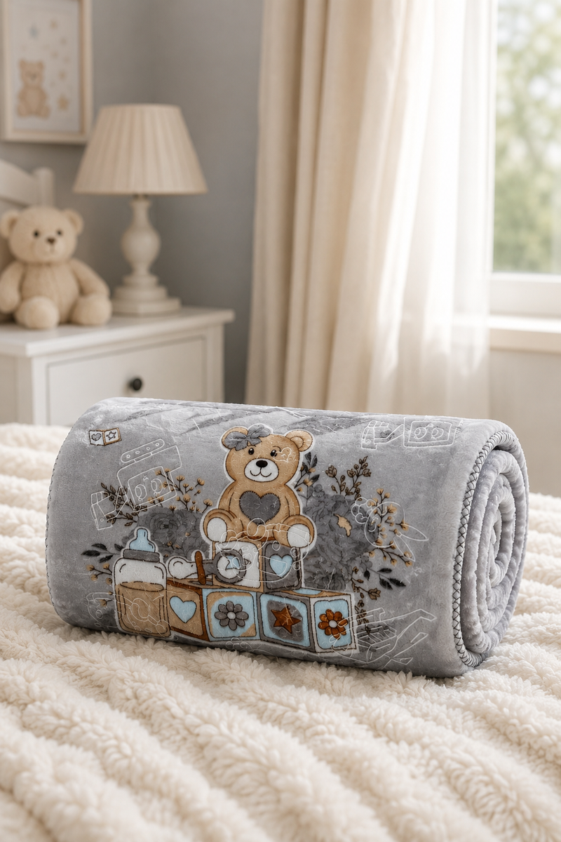 Kradyl Kroft Plush Double Layered Velvet with Two Side Printed Infant  Blanket - Design 6
