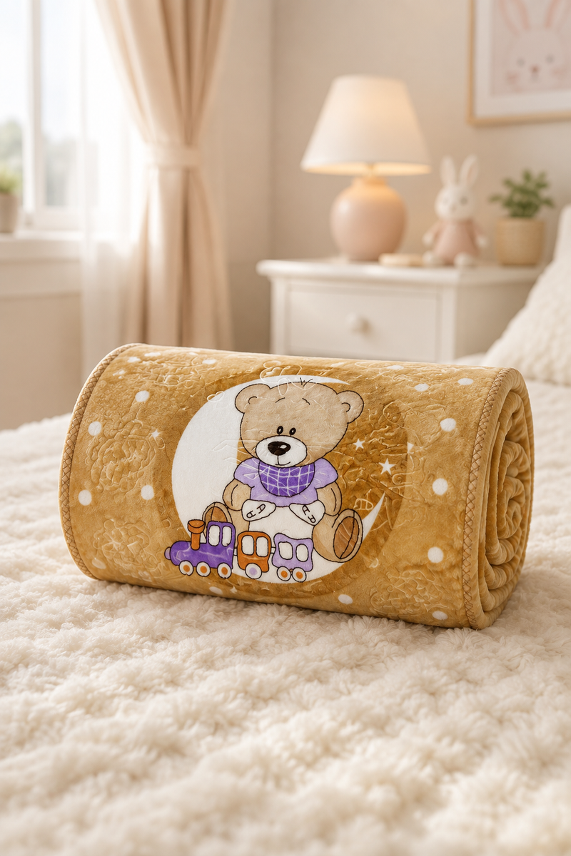 Kradyl Kroft Plush Double Layered Velvet with Two Side Printed Infant  Blanket - Design 5