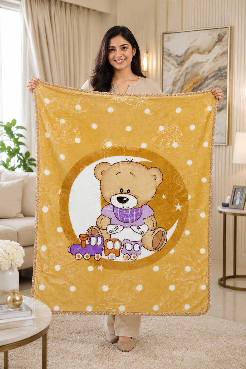 Kradyl Kroft Plush Double Layered Velvet with Two Side Printed Infant  Blanket - Design 5