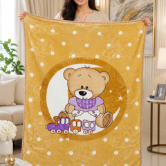 Kradyl Kroft Plush Double Layered Velvet with Two Side Printed Infant  Blanket - Design 5