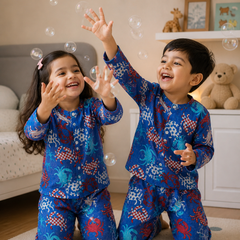 Blue Crab - 100% Cotton Lightweight Cambric Soft Unisex Muslin Set for New Born to 6 Years