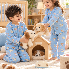 Blue Hungry Me - Premium Crinkled Double Layered Soft Unisex Muslin Set for New Born to 6 Years