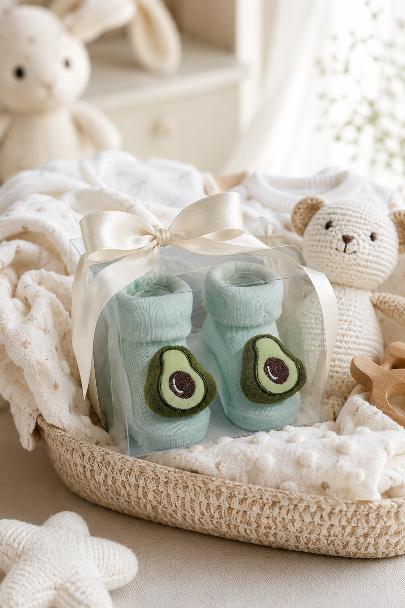 100% Cotton Baby Booties Socks for 0 to 12 Months - Style 12