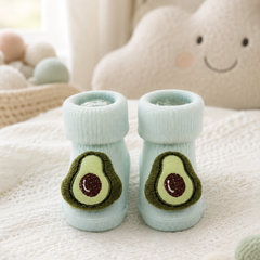 100% Cotton Baby Booties Socks for 0 to 12 Months - Style 12