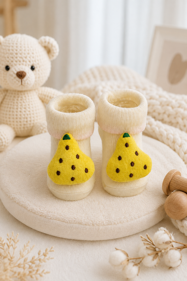 100% Cotton Baby Booties Socks for 0 to 12 Months - Style 8