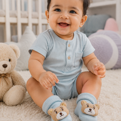 100% Cotton Baby Booties Socks for 0 to 12 Months - Style 9