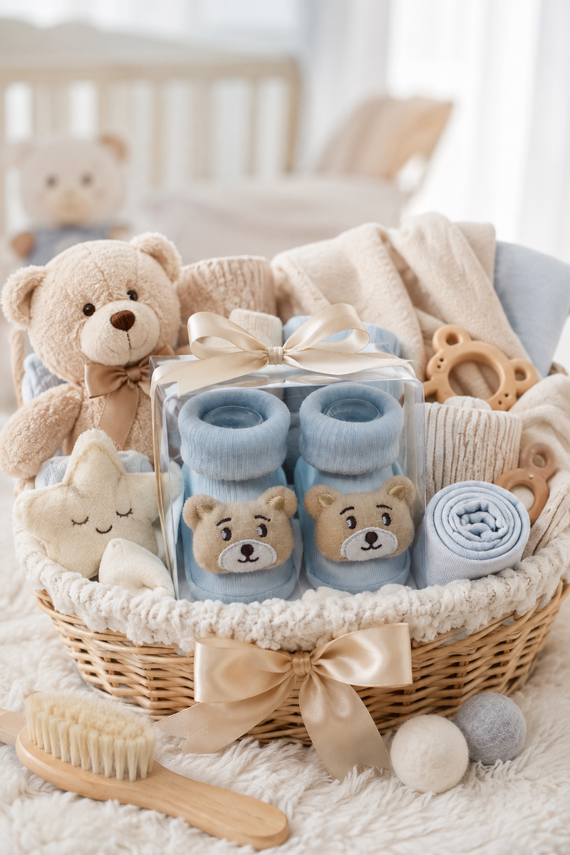 100% Cotton Baby Booties Socks for 0 to 12 Months - Style 9