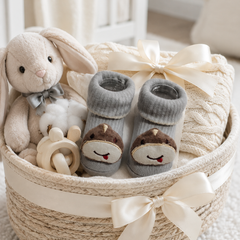 100% Cotton Baby Booties Socks for 0 to 12 Months - Style 10