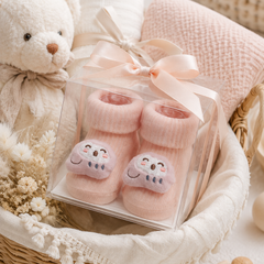 100% Cotton Baby Booties Socks for 0 to 12 Months - Style 1