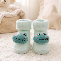 100% Cotton Baby Booties Socks for 0 to 12 Months - Style 4