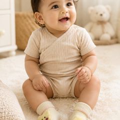 100% Cotton Baby Booties Socks for 0 to 12 Months - Style 3