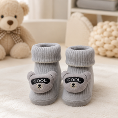 100% Cotton Baby Booties Socks for 0 to 12 Months - Style 2