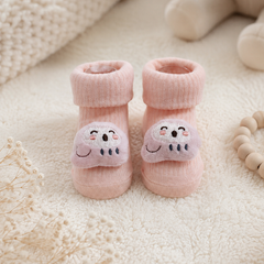 100% Cotton Baby Booties Socks for 0 to 12 Months - Style 1